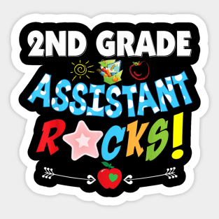 2nd Grade Assistant Rocks Second Teacher Back To School Sticker